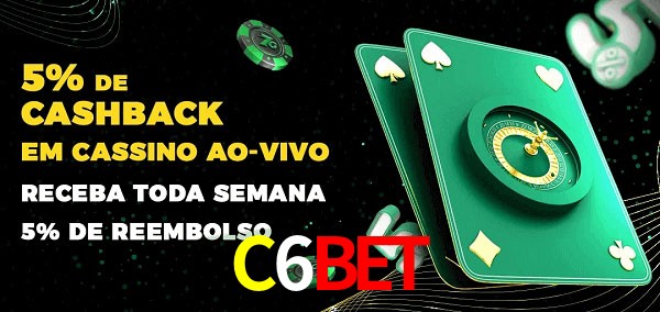 Promoções do cassino ao Vivo C6Bet